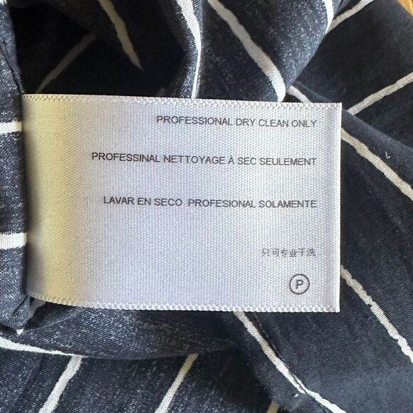 AG 'Sky' Silk & Cotton Tank In Blue Night Stripe - Picture 9 of 10